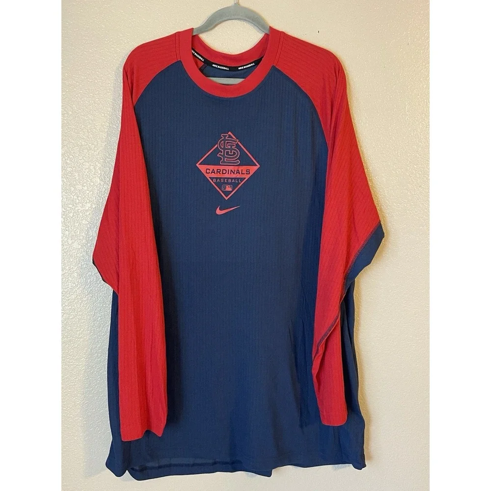 Men's 3XL NWOT St. Louis Cardinals Nike Authentic Collection Long Sleeve Shirt